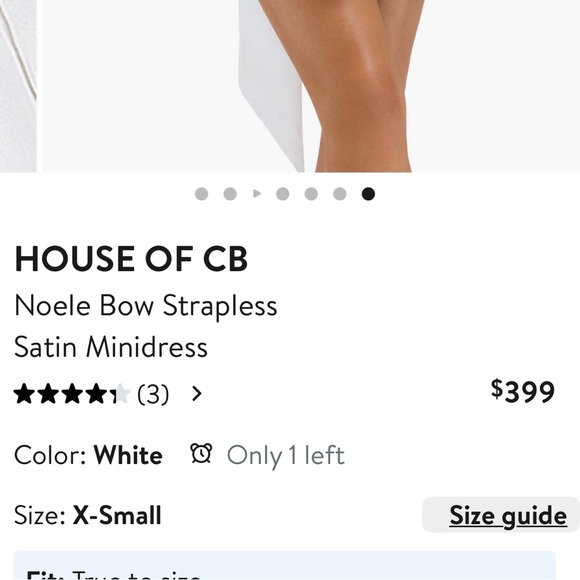 House of CB Noele Bow Strapless Dress - Picture 6 of 12